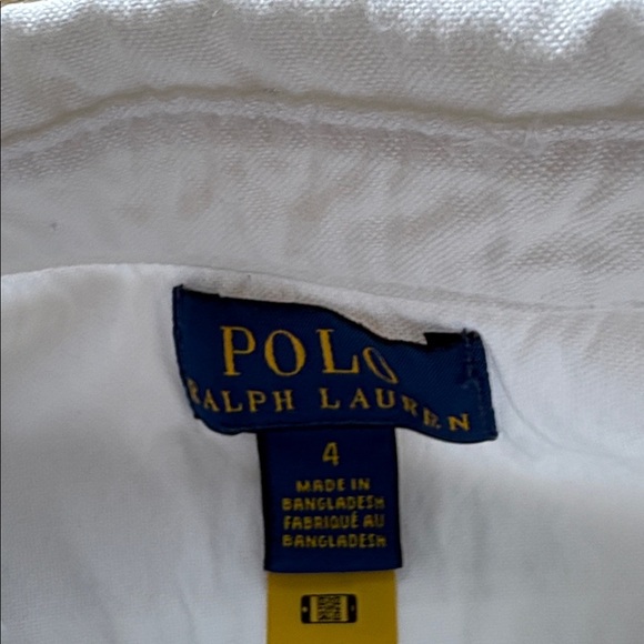 Ralph Lauren White Button-Down Shirt size 4 - Picture 3 of 5